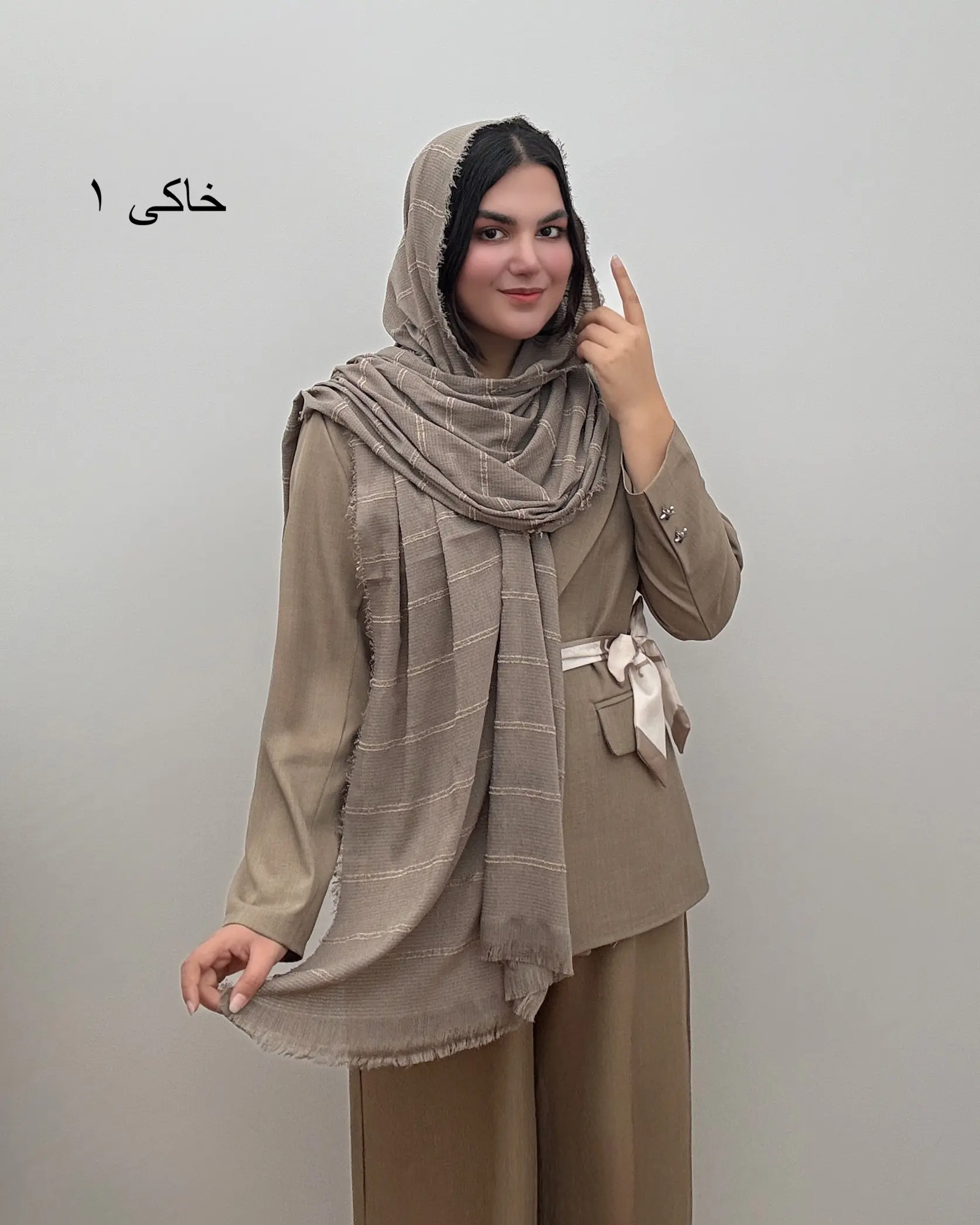 شال پفکی نخی مدل لمه